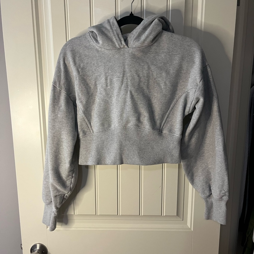✨ Aerie Cropped Hoodie (Light Gray) ✨